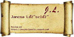 Jancsa László névjegykártya